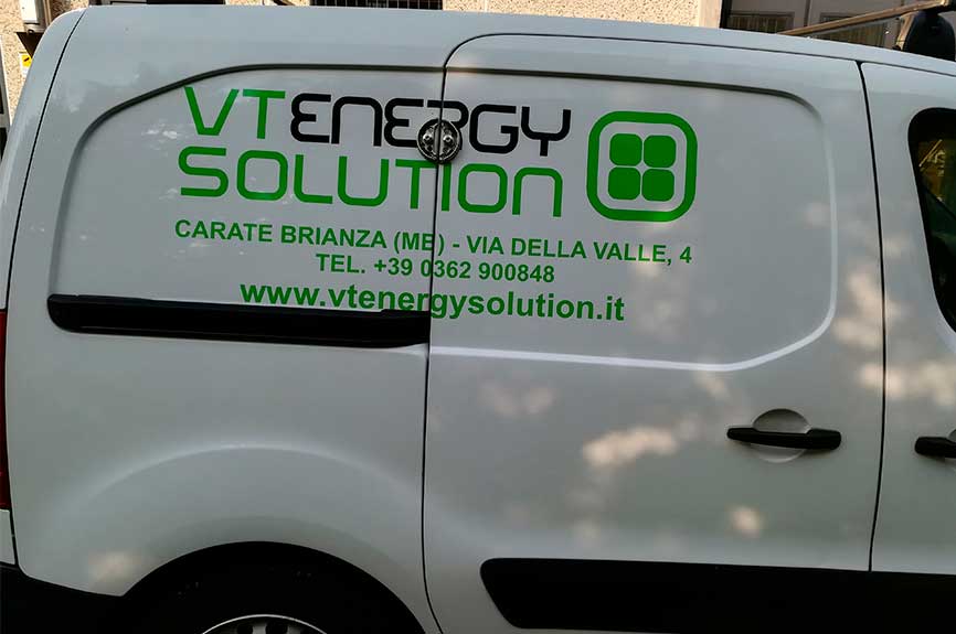 logo su furgoni | vt energy solution