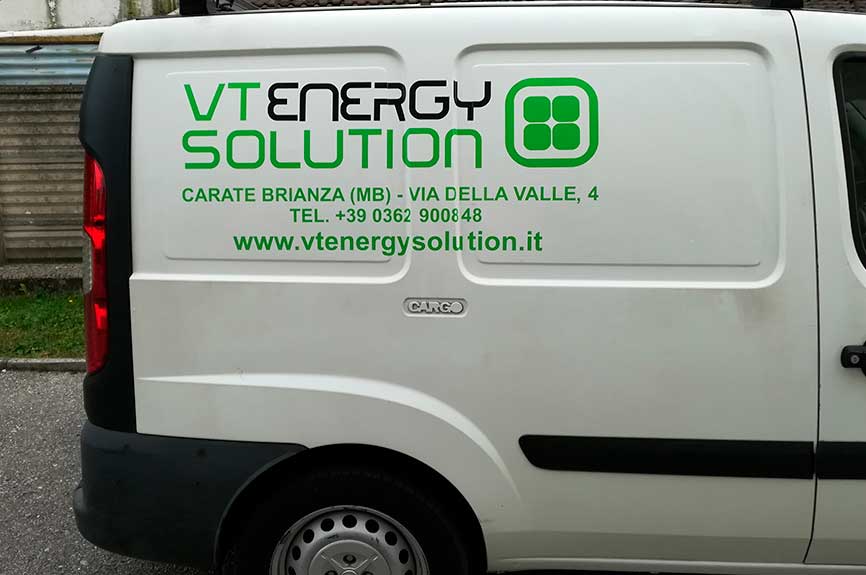 scritte pubblicitarie su furgoni | vt energy solution